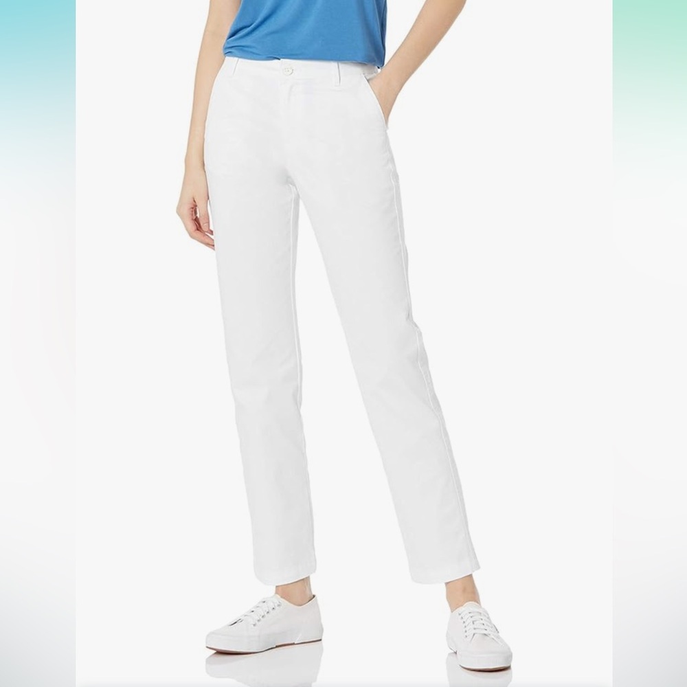 Merona White Straight Leg Ankle Pant